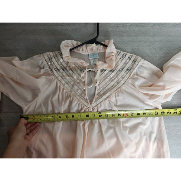 Vtg Gilligan O'Malley Cottagecore M Princess Ruffle Nightgown Prairie Trad NEW - Picture 7 of 11